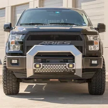 Front AdvantEDGE 5-1/2in. Chrome Aluminum Bull Bar with Lights; Select Silverado; Sier image 6