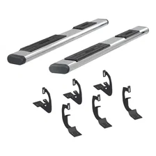 6in. x 75in. Polished Stainless Oval Side Bars; Select Ford Expedition image 2