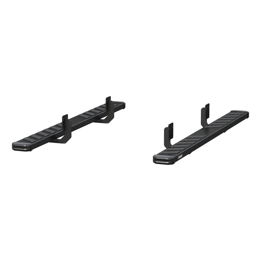 NovaTrac 6in. x 75in. Black E-Coat Steel Running Boards; Select Ford F-250; F-35