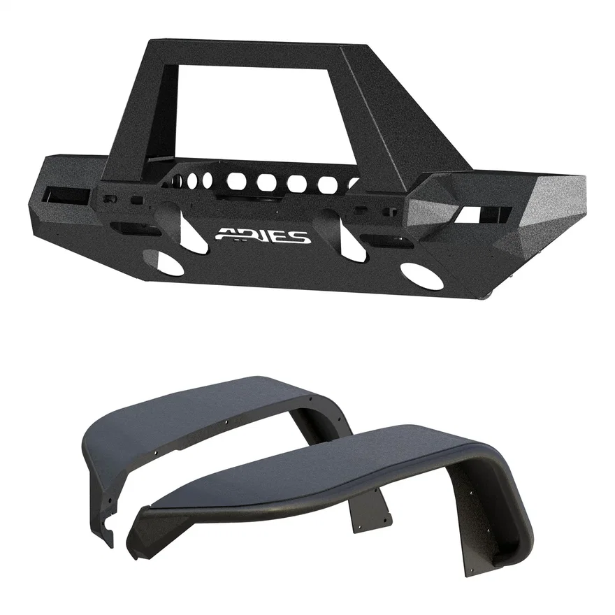 TrailChaser Jeep JL; Gladiator Front Bumper with Fender Flares (Option 9)