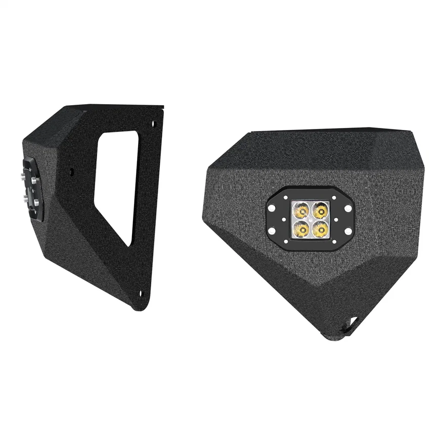 TrailChaser Jeep Wrangler, Gladiator Aluminum Front Bumper Corners with LEDs