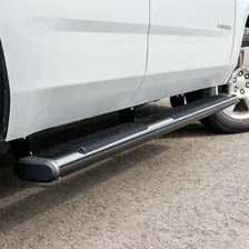 6in. x 75in. Black Aluminum Oval Side Bars; Select Silverado; Tahoe; Sierra; Yuk image 4