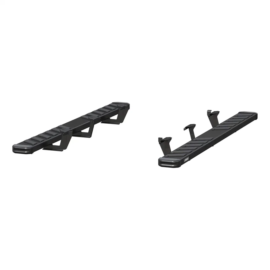 NovaTrac 6in. x 75in. Black E-Coat Steel Running Boards; Select Dodge Durango