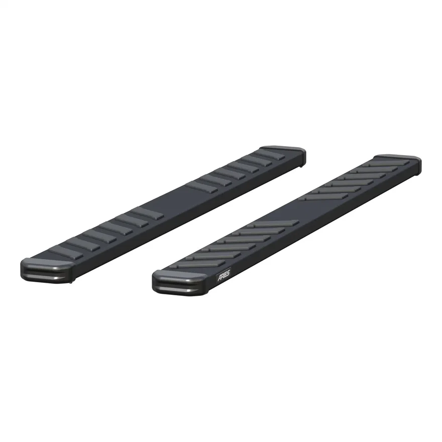 NovaTrac 6in. x 75in. Black E-Coat Steel Running Boards