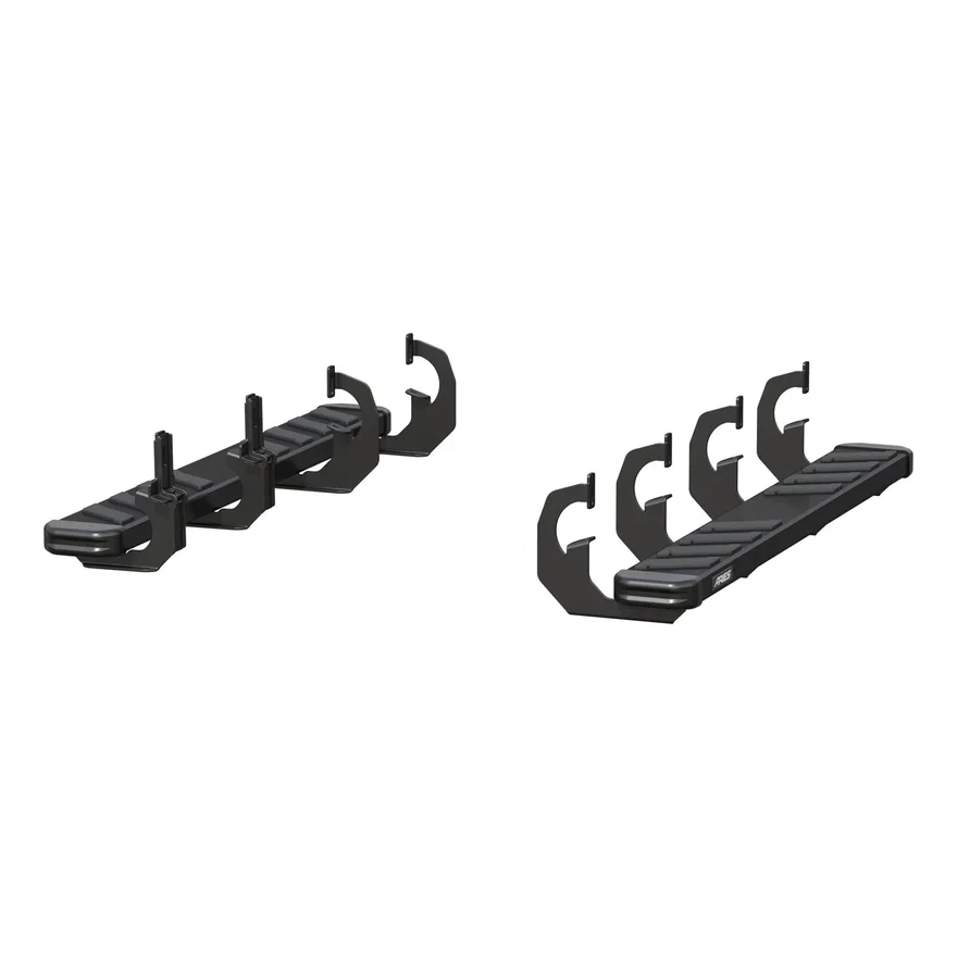 NovaTrac 6in. x 53in. Black E-Coat Steel Running Boards; Select Silverado; Sierr