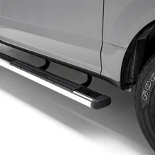 6in. x 75in. Polished Stainless Oval Side Bars; Select Ford Expedition image 1