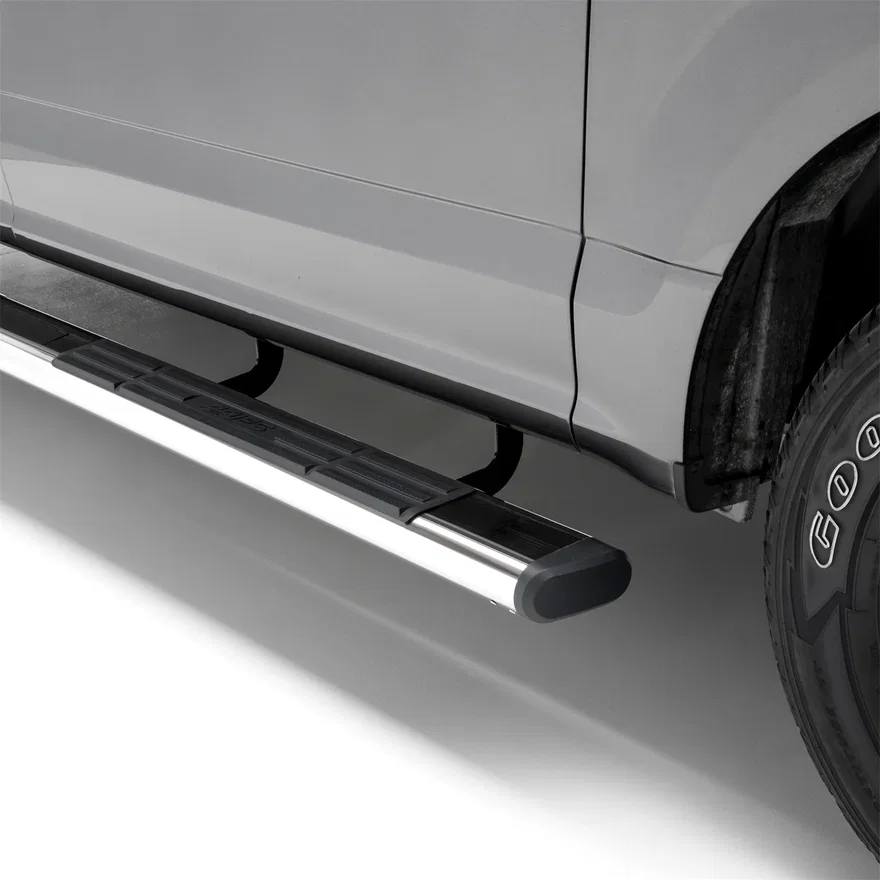 6in. x 75in. Polished Stainless Oval Side Bars; Select Ford Expedition