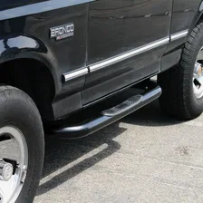 3" Round Black Steel Side Bars, Select Ford Bronco, F-150 image 4