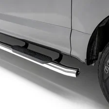 4" Polished Stainless Oval Side Bars, Select Toyota Tundra image 1