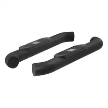 Big Step 4in. Black Aluminum Round Side Bars; Select Jeep Wrangler JK image 2