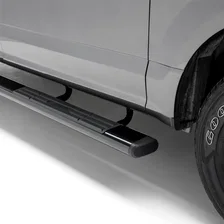 6in. x 75in. Black Aluminum Oval Side Bars; Select Ford Expedition image 1