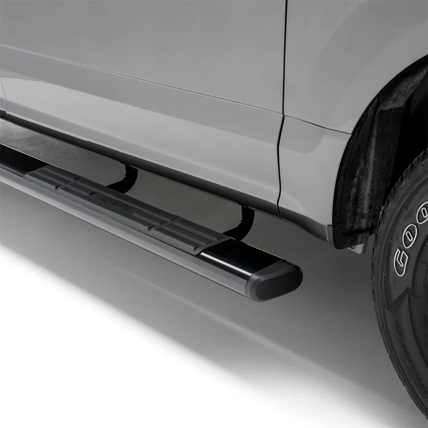 6in. x 75in. Black Aluminum Oval Side Bars; Select Ford Expedition