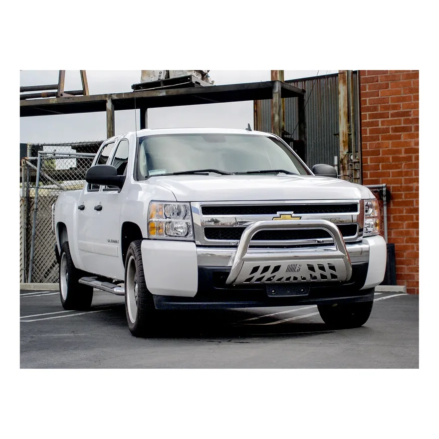 3in. Polished Stainless Bull Bar; Select Chevrolet Silverado 1500