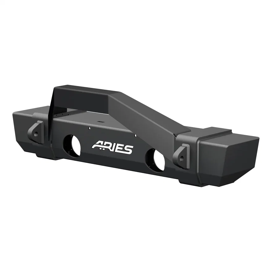 TrailCrusher Jeep Wrangler JK Steel Front Bumper with Brush Guard; 12.5K