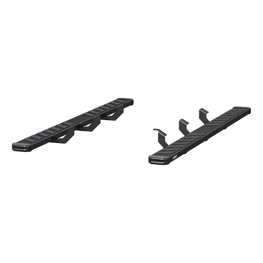 NovaTrac 6in. x 85in. Black Steel Running Boards; Select Toyota Ta
