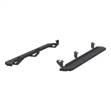 RidgeStep 6-1/2in. x 85in. Black Steel Running Boards; Select Toyota Tacoma Crew image 1