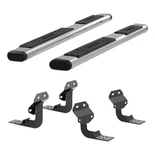 6in. x 75in. Polished Stainless Oval Side Bars; Select Ford F-Series image 2