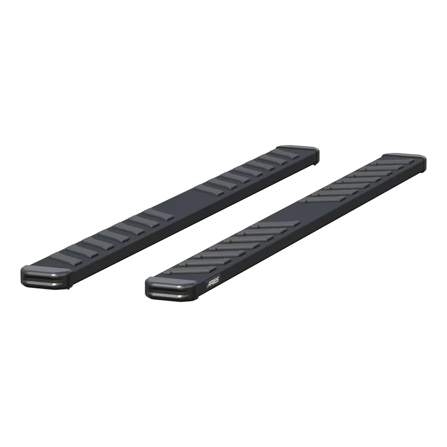 NovaTrac 6in. x 85in. Black E-Coat Steel Running Boards