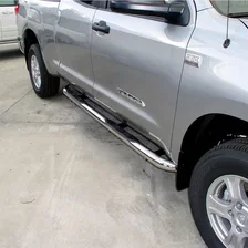 3" Round Polished Stainless Side Bars, Select Toyota Tundra image 3