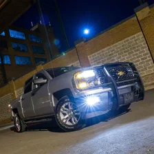 Pro Series Black Steel Grille Guard with Light Bar, Select Chevy Silverado 1500 image 4
