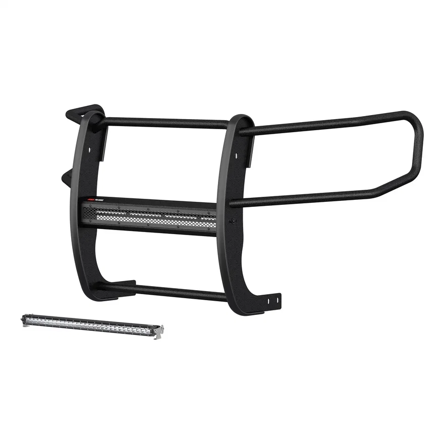 Pro Series Black Steel Grille Guard with Light Bar, Select Toyota 4Runner