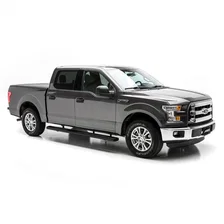 6in. x 75in. Black Aluminum Oval Side Bars; Select Ford F-150 image 3