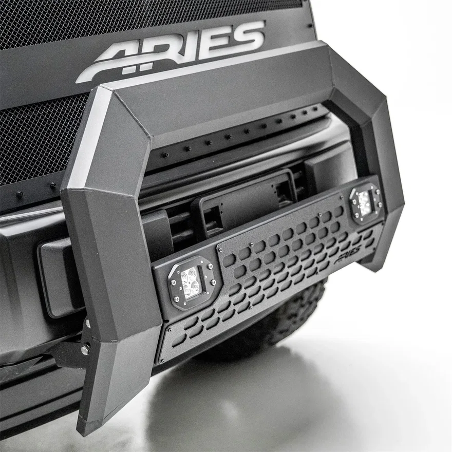 AdvantEDGE 5-1/2in. Black Aluminum Bull Bar with Lights; Select Ford F-150