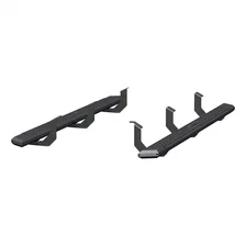 AdvantEDGE 5-1/2in. x 85in. Black Aluminum Side Bars; Select Toyota Tundra Crew image 1