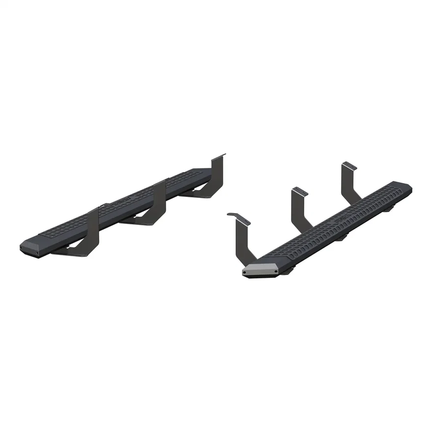 AdvantEDGE 5-1/2in. x 85in. Black Aluminum Side Bars; Select Toyota Tundra Crew