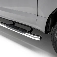 4" Polished Stainless Oval Side Bars, Select Silverado, Sierra 1500, 2500, 3500 image 1