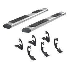 6in. x 75in. Polished Stainless Oval Side Bars; Select Dodge Ram 1500 image 2