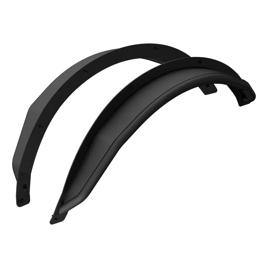 Ford Bronco Smooth Black Aluminum Tubular-Style Rear Fender Flares for 2-Door