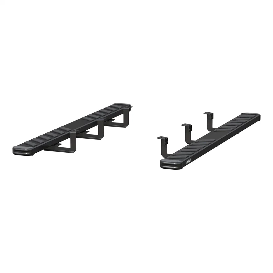 NovaTrac 6in. x 75in. Black E-Coat Steel Running Boards; Select Ford Explorer