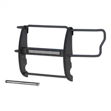 Pro Series Black Steel Grille Guard with Light Bar, Select Ford Super Duty image 1