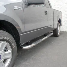 3" Round Polished Stainless Side Bars, Select Ford F-150 image 3