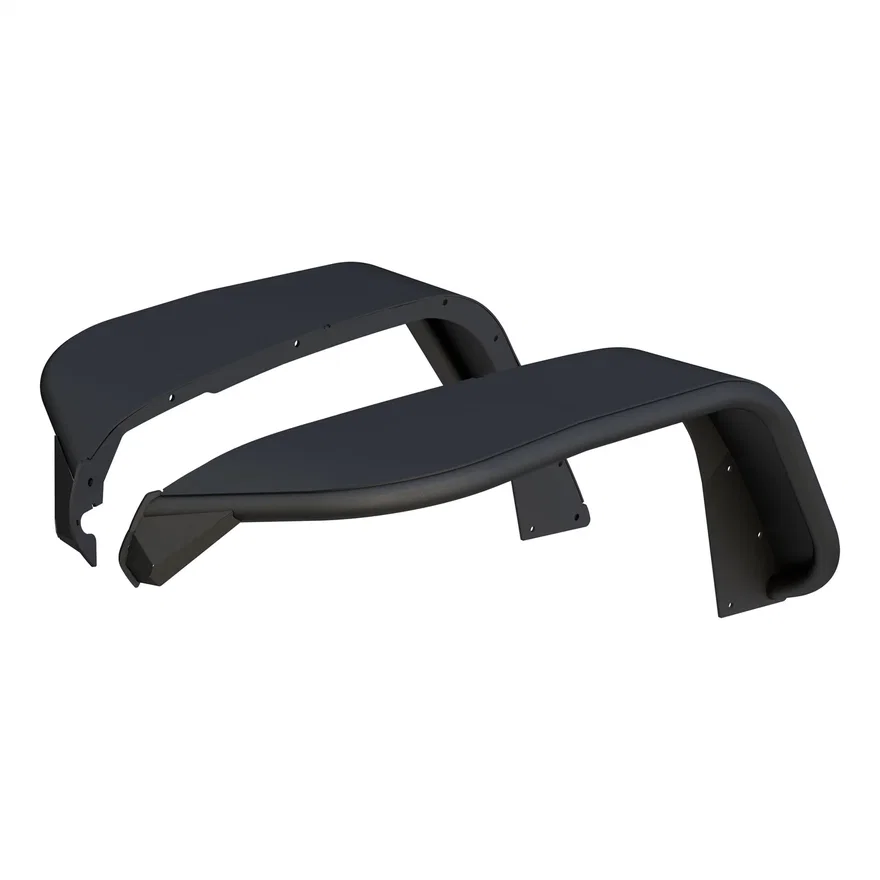Jeep Gladiator/Wrangler JL Smooth Carbide Black Aluminum Front Fender Flares