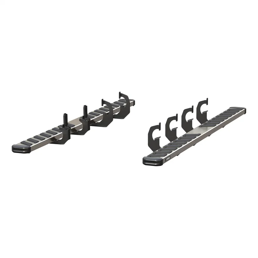 NovaTrac 6in. x 91in. Polished Steel Running Boards; Select Silverado; Sierra Di