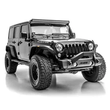 TrailCrusher Jeep Wrangler; Gladiator Steel Front Bumper Angular Brush Guard image 2