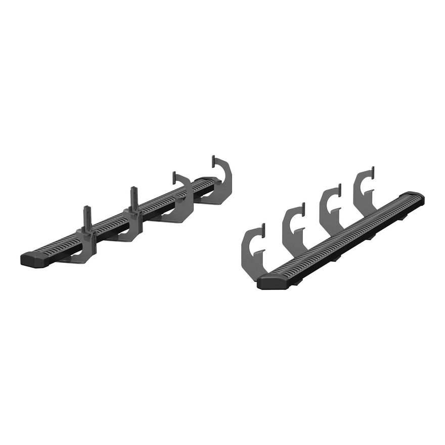 SlimGrip 5in. x 78in. Black Aluminum Running Boards; Select Silverado; Sierra Di