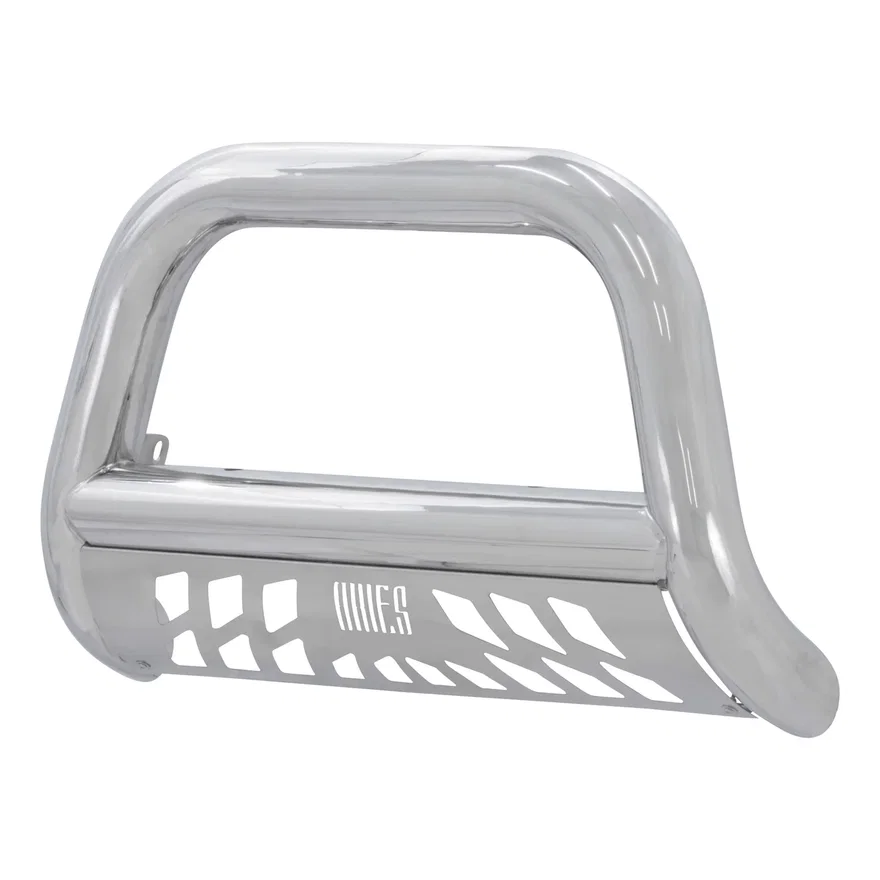 Big Horn 4in. Polished Stainless Bull Bar; Select Silverado; Sierra 1500