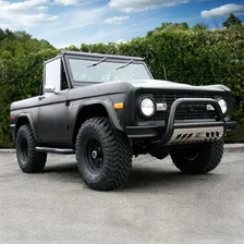 3" Round Black Steel Side Bars, Select Ford Bronco image 2
