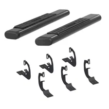 6in. x 53in. Black Aluminum Oval Side Bars; Select Ford F-150 image 2