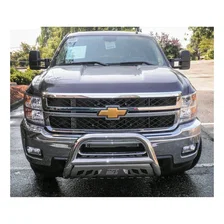 3in. Polished Stainless Bull Bar; Select Chevy Silverado; GMC Sierra 2500; 3500 image 1
