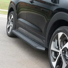 AeroTread 5in. x 70in. Black Stainless Running Boards; Select Hyundai Tucson image 4