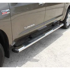 6in. x 85in. Polished Stainless Oval Side Bars; Select Toyota Tundra image 4