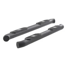 Big Step 4in. Black Aluminum Round Side Bars; Select Toyota Tundra image 2