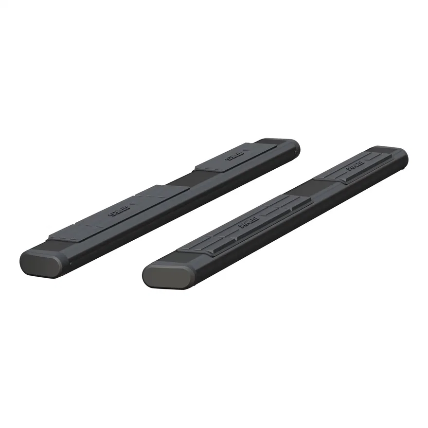 6in. x 75in. Black Aluminum Oval Side Bars (No Brackets)