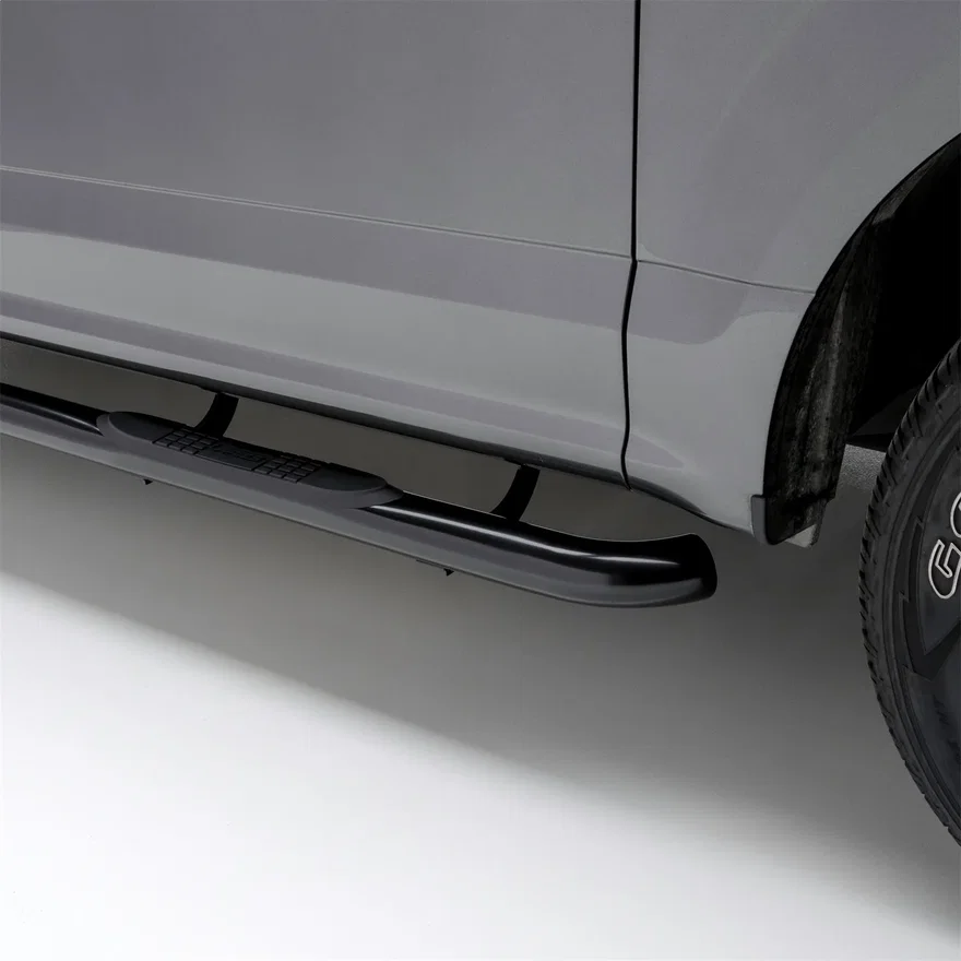 3" Round Black Steel Side Bars, Select Ford Bronco