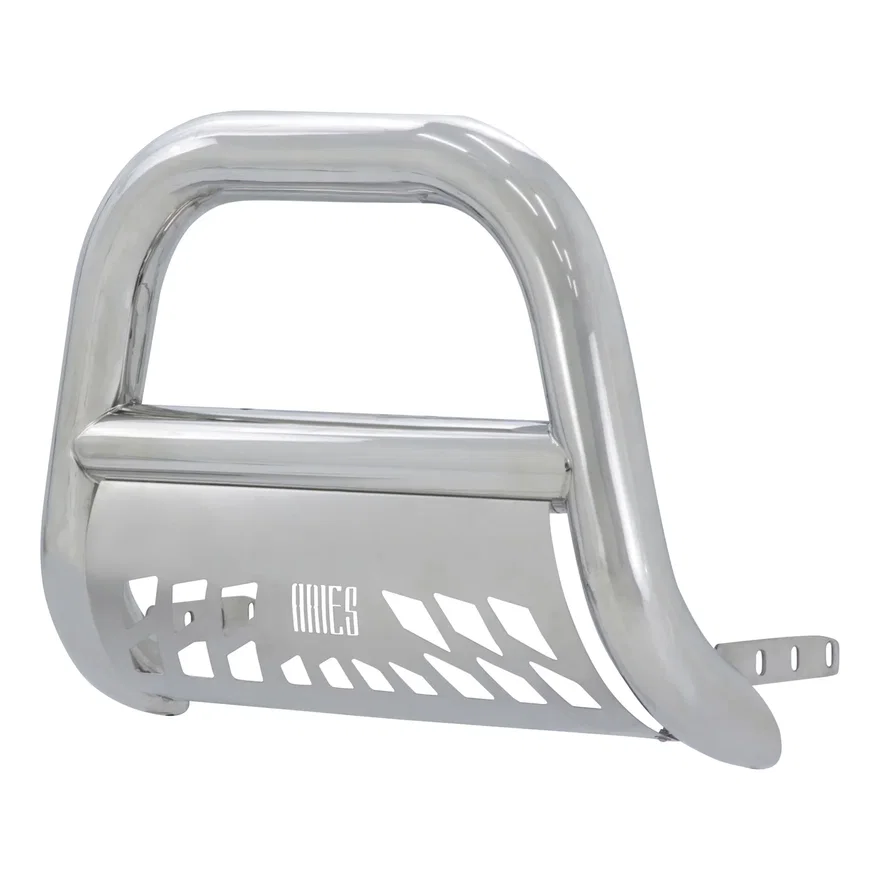 Big Horn 4in. Polished Stainless Bull Bar; Select Chevrolet; GMC