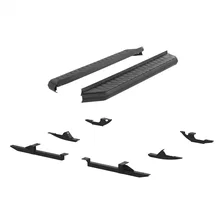 AeroTread 5in. x 67in. Black Stainless Running Boards; Select Jeep Compass; Patr image 2